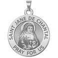thumbnail image 1 of Picturesongold.Com Saint Jane De Chantal Religious MedalPandant - 2/3 inch Size of Dime, Sterling Silver, 1 of 2