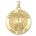thumbnail image 1 of Picturesongold.Com Saint Medard Religious Medal Necklace Pendants Female-2/3in Dime, 14K Yellow Gold, 1 of 6