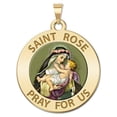 thumbnail image 1 of Picturesongold.Com Saint Rose of Lima Religious Medal Necklace Pendants Adult 3/4 in 14K Yellow Gold, 1 of 7