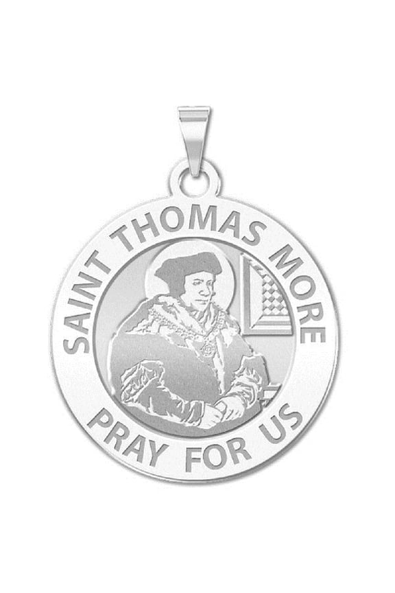 Saint Thomas Religious Medal Necklace Pendants Adult-1in Quarter-Sterling Silver