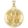thumbnail image 1 of Picturesongold.Com Saint Ulrich Religious Medal Necklace Pendants Female - 3/4 inch 14K Yellow Gold, 1 of 4