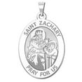 thumbnail image 1 of Picturesongold.Com Saint Zachary Religious Medal Female Adult 2/3 x 3/4 inch Nickel Sterling Silver, 1 of 4