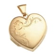 thumbnail image 1 of Picturesongold.Com Solid 14k Yellow Gold Heart Locket Necklace Pendants / 17.50X17.50 mm / 1.4964 dwt, 1 of 1