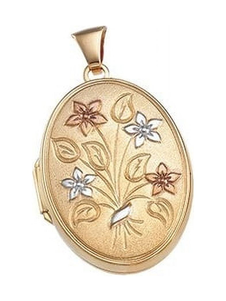 Picturesongold.Com Solid 14k Yellow Gold Oval Picture Locket Necklace ...