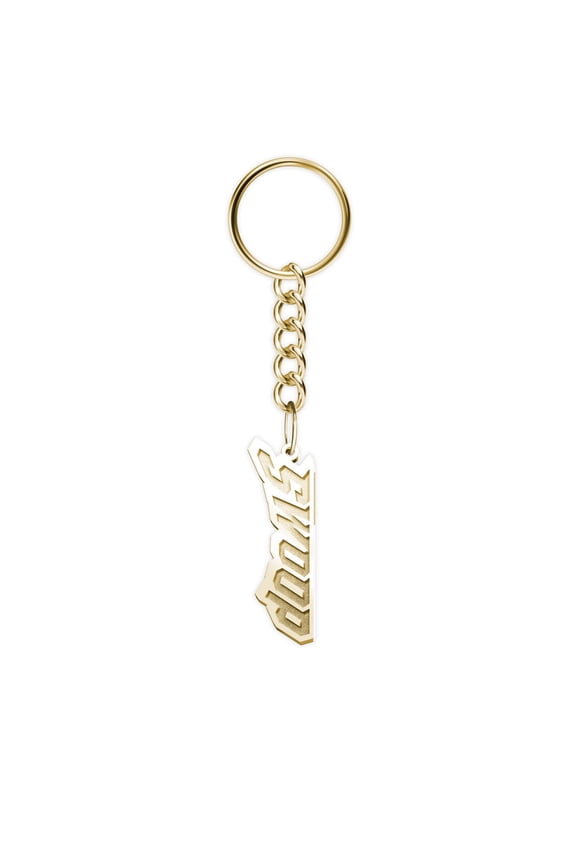 Swoop Keychain Unisex Adult - 14k Yellow Gold Plated