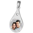 thumbnail image 1 of Picturesongold.Com Tear Drop W/ Heart Cut Out Necklace Pendants Adult 3/4 x 1-1/2 in Sterling Silver, 1 of 2