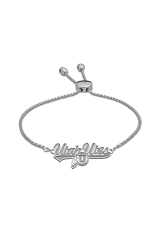 Utes with Logo Bracelet Unisex Adult - Sterling Silver