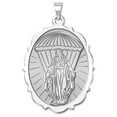 thumbnail image 1 of Picturesongold.Com Virgin Mary Paratrooper Religious Medal Female Adult-1/2 x 2/3 in Sterling Silver, 1 of 4
