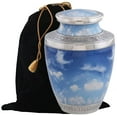 thumbnail image 1 of Picturesque Adult Cremation Urn - Handcrafted Funeral Urn for Ashes - Metal With Free Velvet Bag, 1 of 9