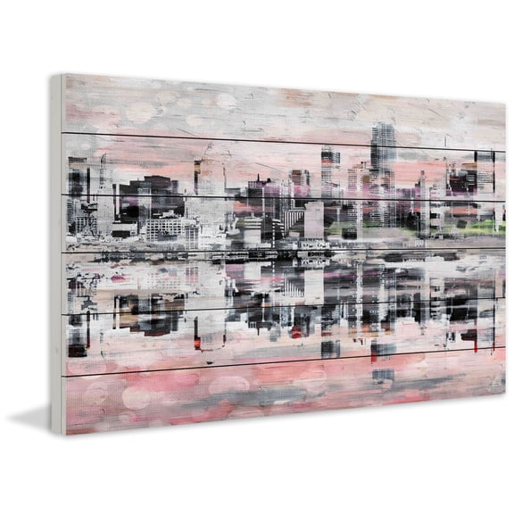 Picturesque NYC by Parvez Taj Painting Print on White Wood