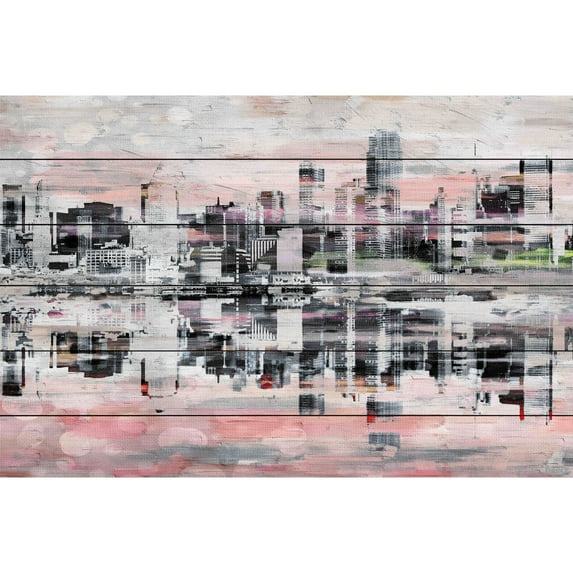Picturesque NYC by Parvez Taj Painting Print on White Wood