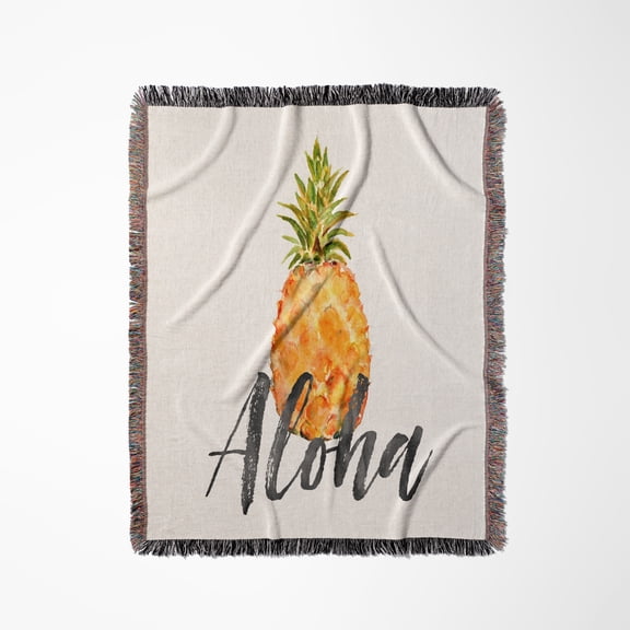 Picturing Aloha Pineapple, Woven Blanket