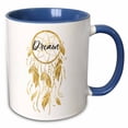 thumbnail image 1 of 3drose, Picturing Gold Inspirational Dream Catcher, 11oz Two-tone Blue Mug, 1 of 6