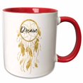 thumbnail image 1 of 3drose, Picturing Gold Inspirational Dream Catcher, 11oz Two-tone Red Mug, 1 of 6