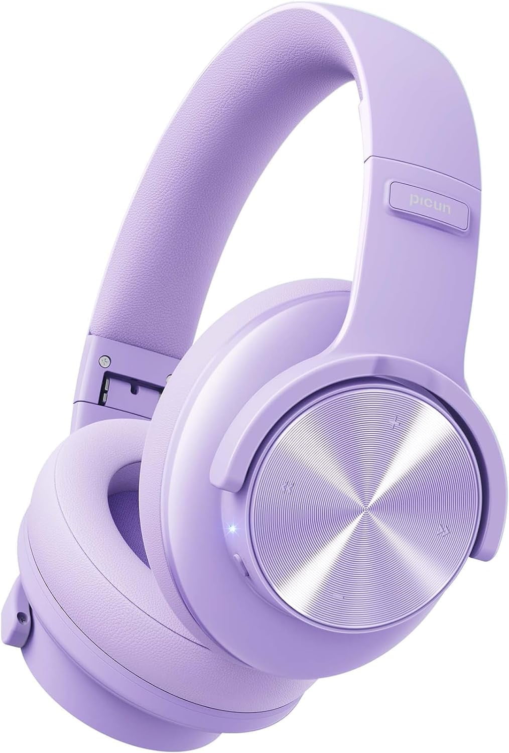 Picun B8 Bluetooth Headphones, 120 Hours Headphone Wireless Bluetooth, Hands-Free Calls, 3EQ & Game Mode, Foldable Headphones Over Ear for Travel Home Office Cellphone PC Purple