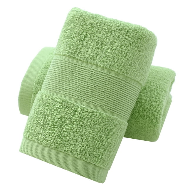 Pidada 100 Cotton Hand Towels for Bathroom Set of 2 (Green)