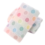 Pidada 100% Cotton Polka Dot Pattern Hand Towels for Bathroom Set of 2 (Beige)