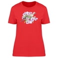 thumbnail image 1 of Pidgeon On Cool Flowers T-Shirt Women -Image by Shutterstock, Female x-Large, 1 of 2
