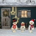 thumbnail image 1 of FastXmas 3 Pieces Lighte Up Cute Snowman Christmas Decoration, 2D-Flat Acrylic Christmas Snowman with LED Light Ornaments Set for Indoor Outdoor Front Yard Patio Garden Decorations, 1 of 8