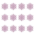 thumbnail image 1 of Pidgey Christmas Snowflakes Tree Decorations,12 Pack Plastic Glitter Snow Flakes Ornaments Multile Colors And Pattern Avaiable For Christmas Tree Indoor Winter Wonderland Decor(Pink), 1 of 6