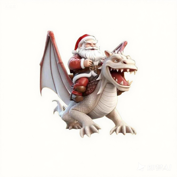 FastXmas Christmas Tree Arcylic Hanging Decoration, 1Pc x 3.15 In Santa Claus with Dinosaur Acrylic Decoration for Xmas Tree Pendant 2D-Flat Xmas Acrylic Decor for Xmas Tree Indoor Outdoor Yard Home