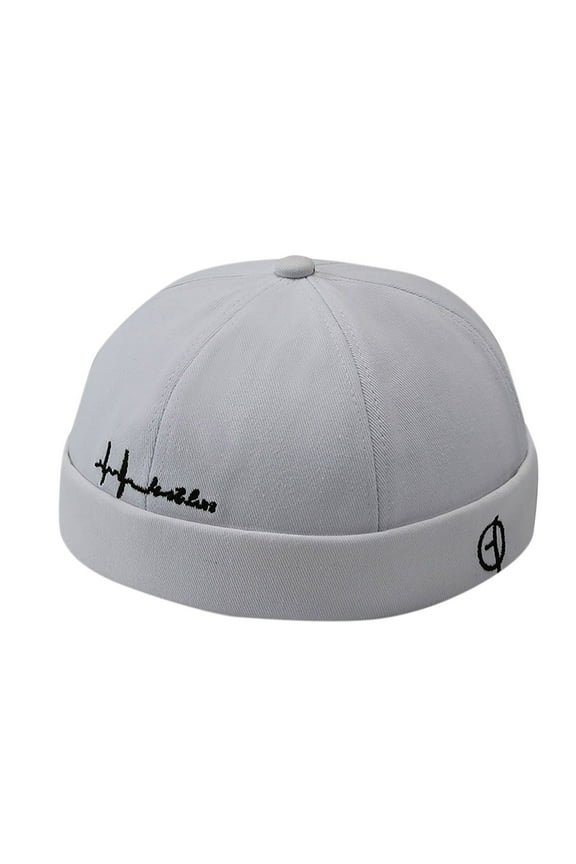 Brimless Hats for Women Men Sailor Docker Beanie Cap Hip Hop Hats & Men's Brimless Hat Adjustable Street Casual Lovers Cap Lovers No Visor Cap