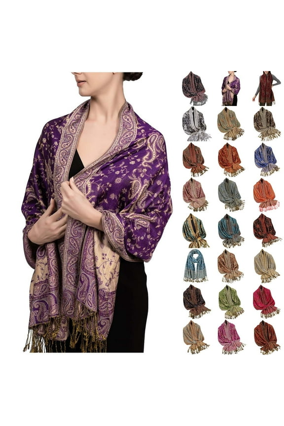 Women's Pashmina Shawls and Wraps for Evening Dress Long Scarf Wedding Bride Bridesmaid Shawl Gifts Fringe Design Scarf For Women