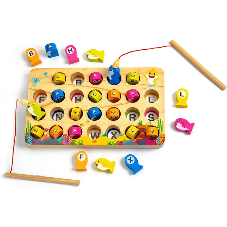 Pidoko Kids Baby Shark Alphabets Fishing Game - Montessori Toys for  Toddlers 