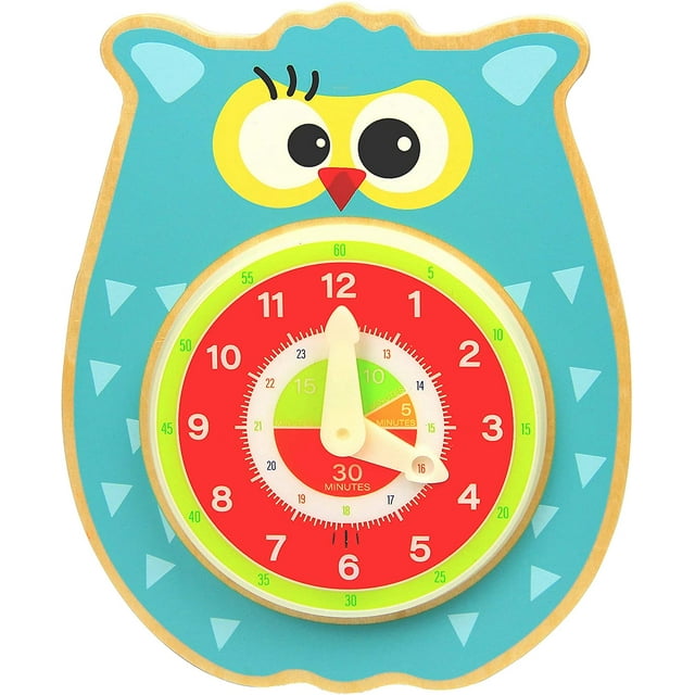 Pidoko Kids Teaching Clock Talking Quiz Owl for Children to Learn