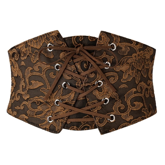 Pidzorl Women's Renaissance-Inspired Corset Belt, Elastic Wide Waist Belt for Dresses and Outfits