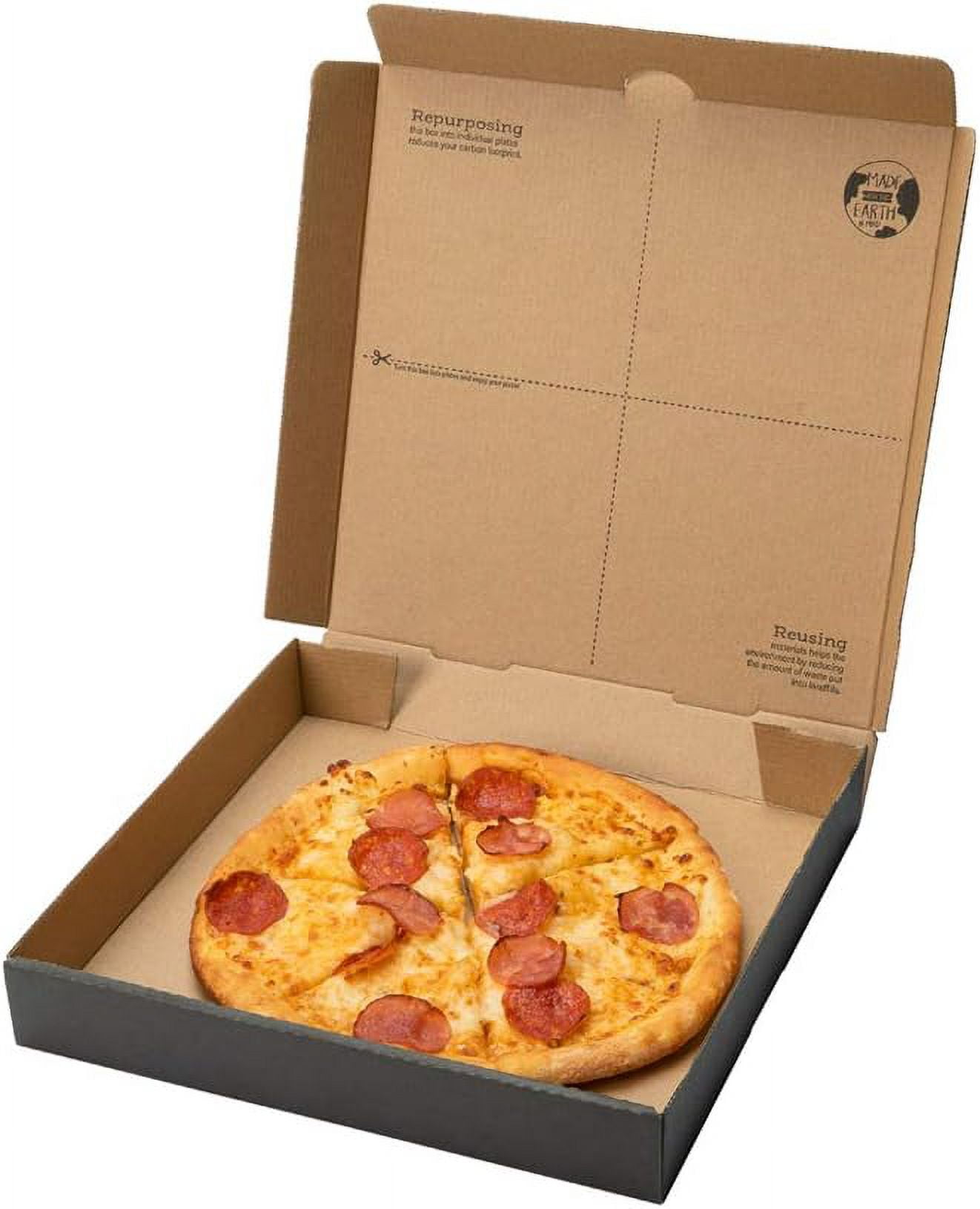Pie 12.6 X 1.7 Inch Pizza Boxes, 50 Corrugated Pizza Delivery Boxes