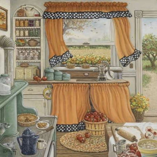 Pie Baking Day Canvas Art - Janet Kruskamp (24 x 24)