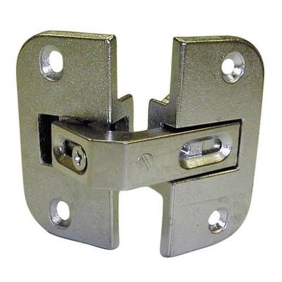 Pie-Cut Corner Hinge - Nickel - For Door Thickness 15-24mm - Free Swinging