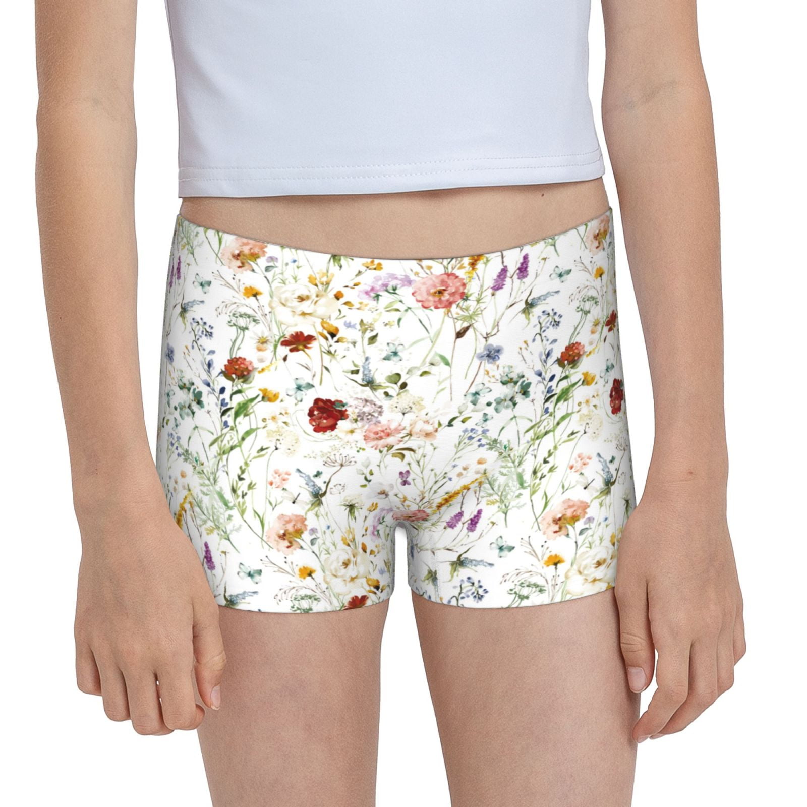 Easygdp Wildflower Watercolor Girls Hipster Cotton Underwear Little