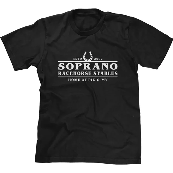 Pie-O-My Racehorse Stables Tony New Jersey Mafia Crime Drama Satire Mens Tee