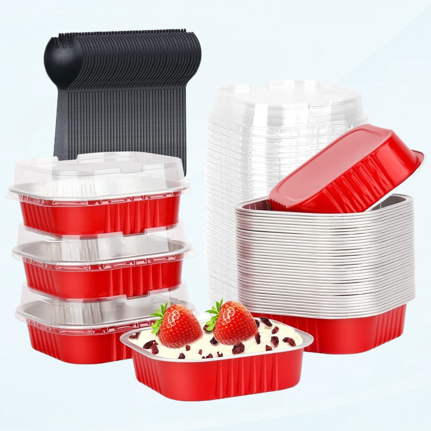 Pie Pans 7.5oz Disposable Muffin Tin 40 Pack, Aluminum Foil Pan Baking ...
