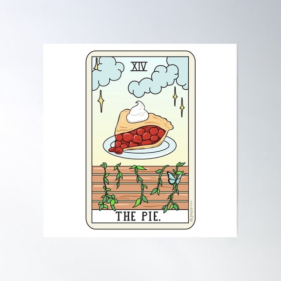 Pie Reading Poster Wall Art, Modern Wall Decor For Living Room Bedroom, 16X16 UNFRAMED