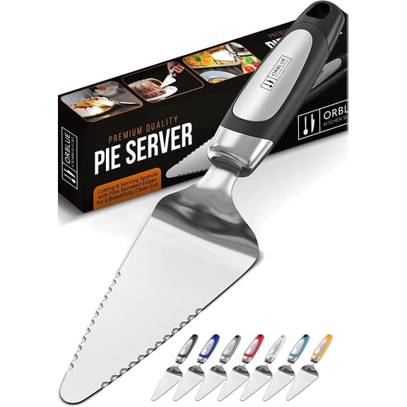 Pie Server, Essential Kitchen Tool, Serrated on Both Sides, Great for Right or Left Handed Chef, Stainless Steel Flatware, Cake Cutter,
