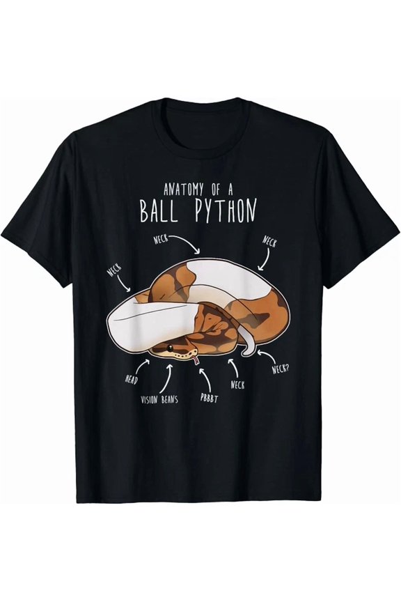 Piebald Ball Python Anatomy Graphic T-shirt