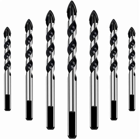 Piece Drill Bit Set for Tile, Glass, Concrete, Stone, Brick, Tile, Ceramic and Mirrors (3mm 4mm 5mm 6mm 8mm 10mm 12mm)
