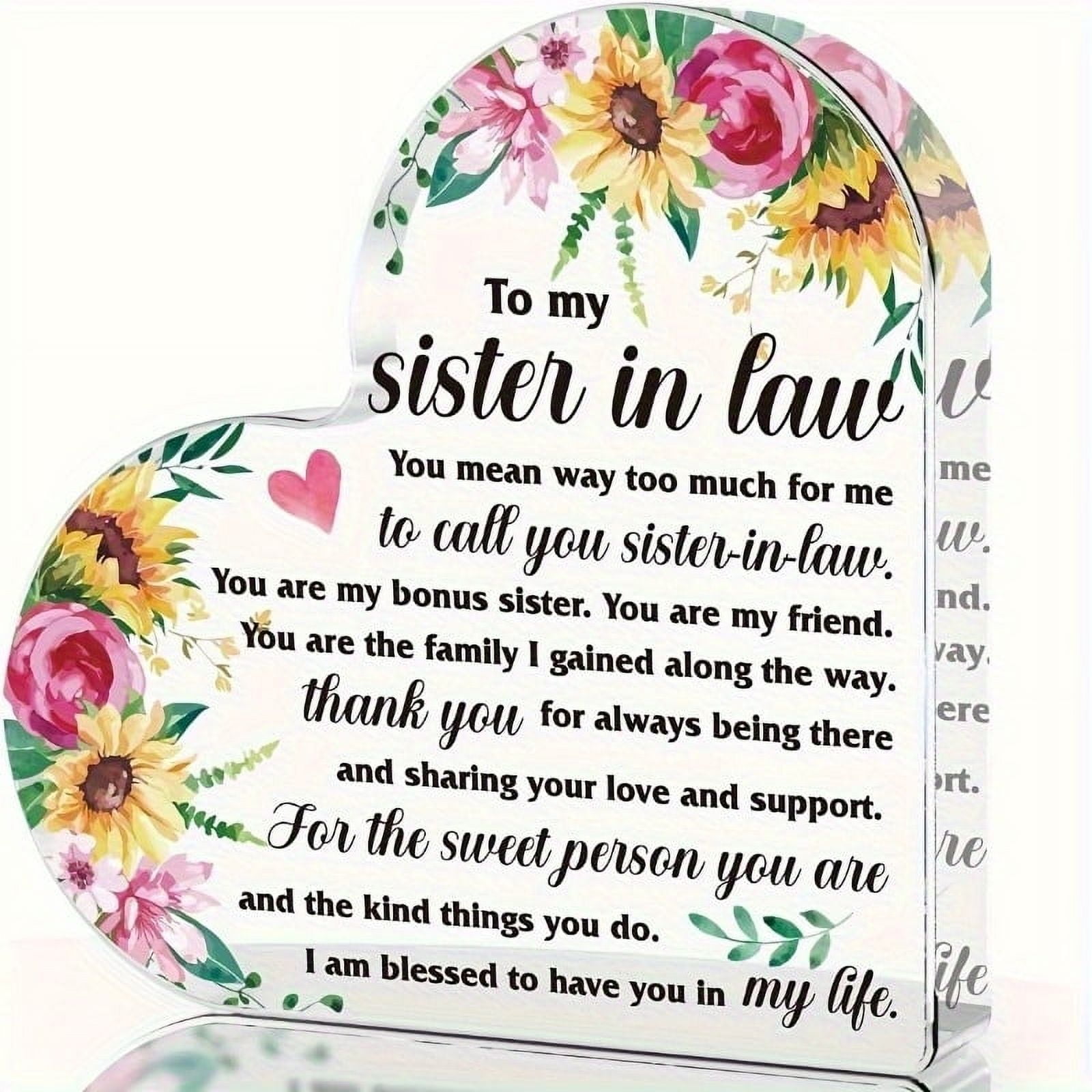 Brother Gift Acrylic Plaque - Heart Shaped, Engraved "To My Brother I Love You Forever", Motivational Desk Decor, 4in
