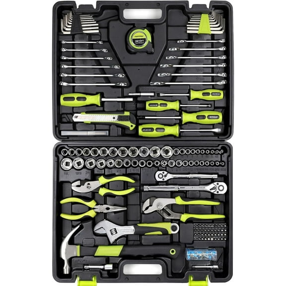 Piece Household Tool Set, Metric Mechanics Hand Tool Set with Toolbox, Home/Auto Repairing Tool Kit for DIY, Home Maintenance and Car Repairing,