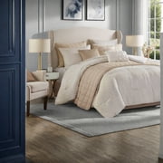 Piece King Size Luxury Jacquard Bedding Set Elegant Ivory with AllSeason Comfort