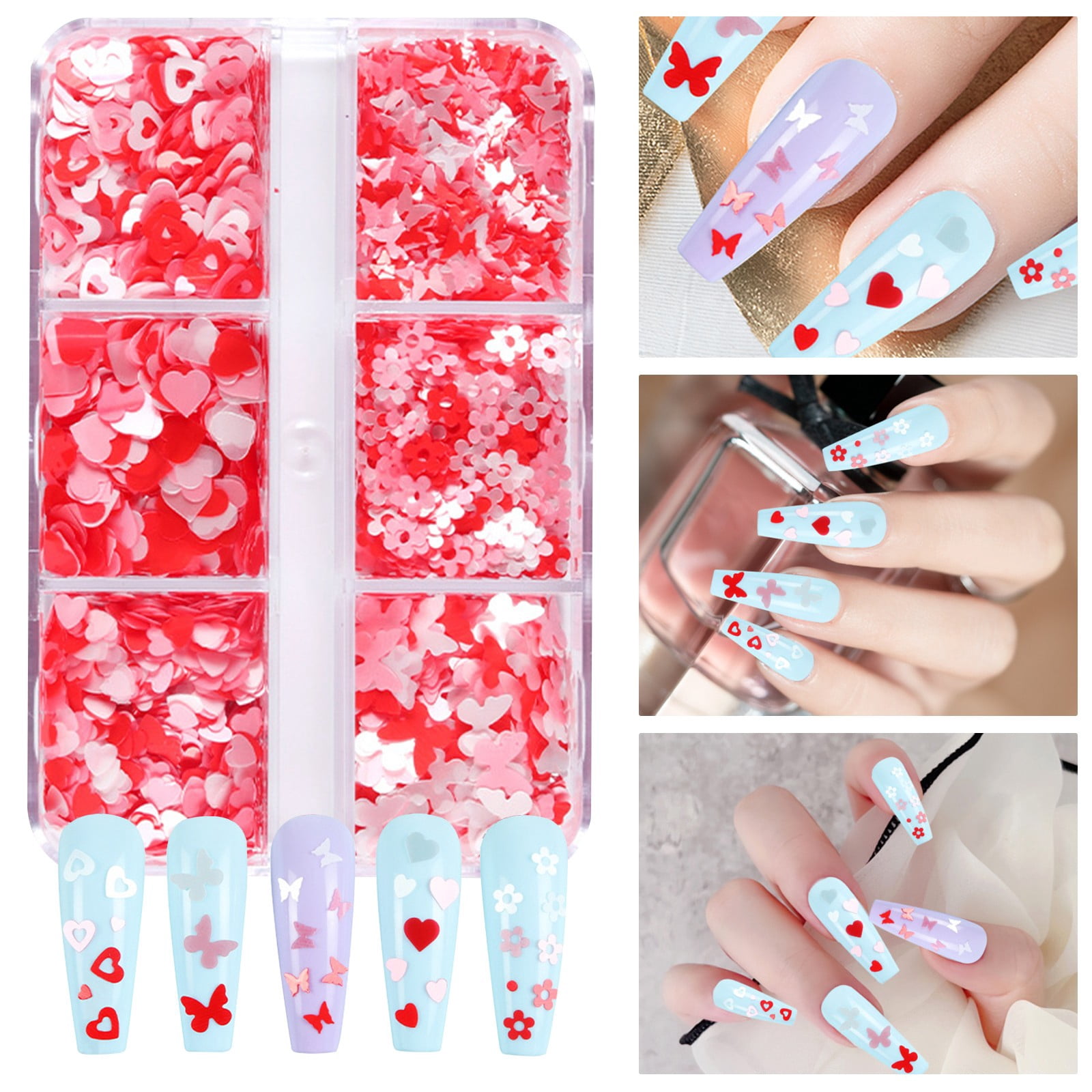 Piece Nail Decals Big Letter Stickers Nail Glitter Catcher Nail Dangle Charms Nail 3d Charms for Acrylic Nails Coalfield Everything A Nail Tech Needs Nail Warmer compatible with Machine Nail Trends
