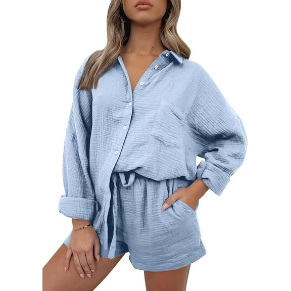 Piece Sets For Women Summer Short Sets Beach  Lounge Pajama 2 Piece Spring Outfits Fashion