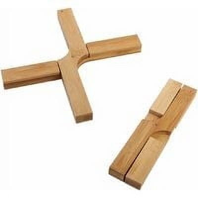Piece Trivet  Thick Trivet Heat Resistant Natural Bamboo Trivet Natural Wood Foldable Anti Slip Trivet for Protecting Pots and Pans