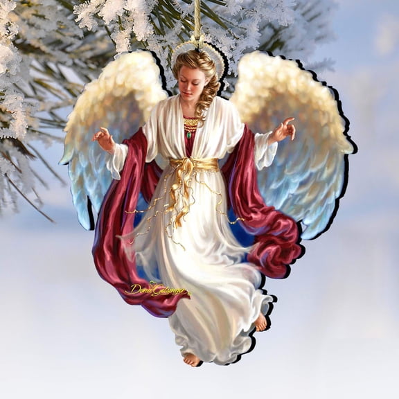 Piece on Earth Angel Wooden Ornaments by Gelsinger | American Christmas Decor - 8161048-1208