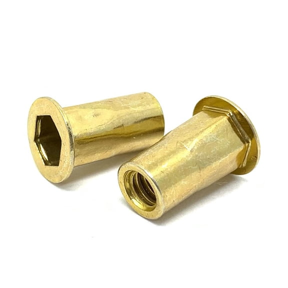 Pieces) -0.8 ISO (0.50-3.30) Steel Hex Rivet Nut Zinc Yellow