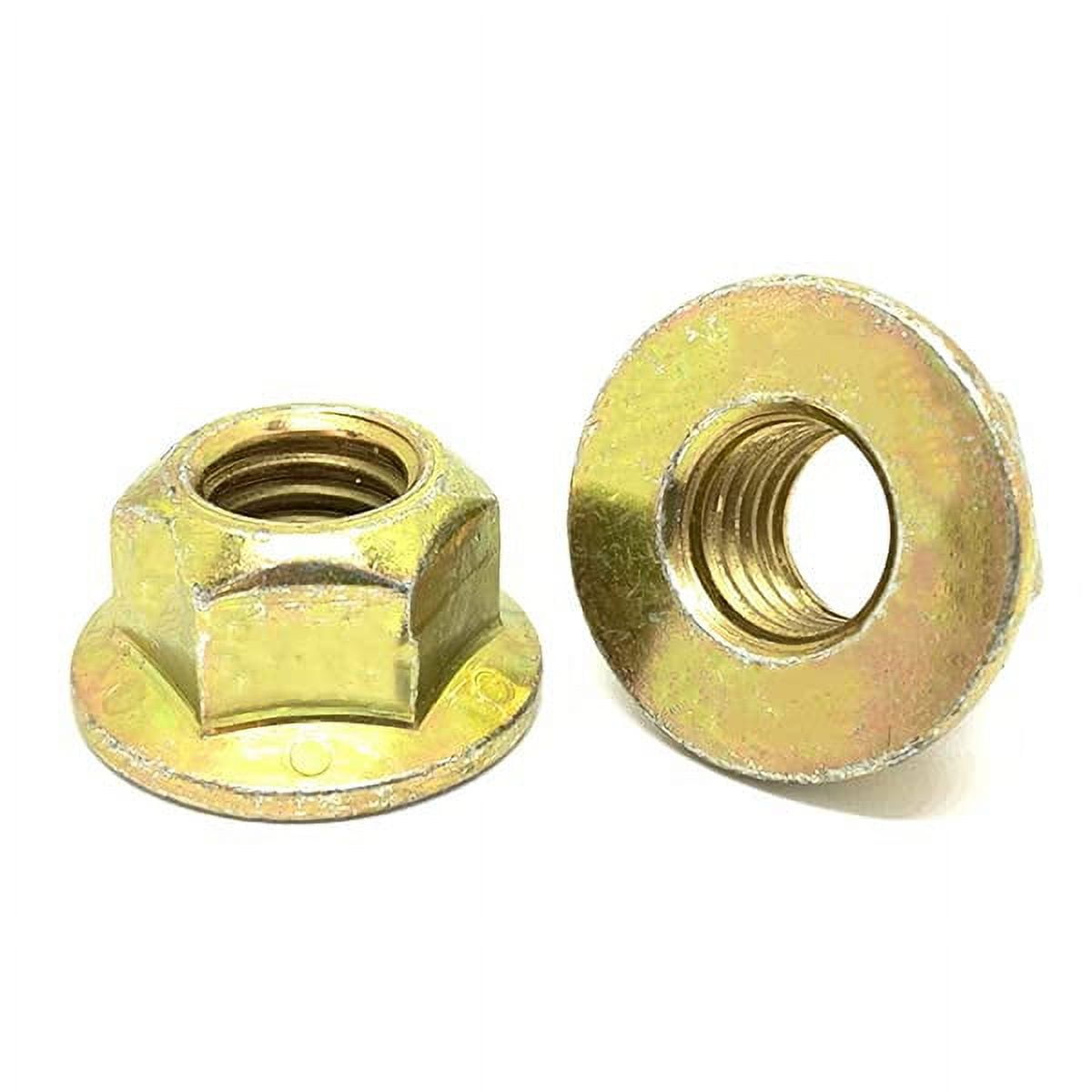 100-Pack Of 5/8-11 Grade 8 Hex Nuts – Yellow Zinc Plated, Coarse Thread, Heavy-Duty
