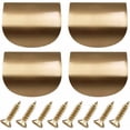 thumbnail image 1 of Pieces Brass Gold Metal Invisible Drawer Cabinet Door Handles Hidden Recessed Cupboard Furniture Handles Knobs- L60 Solid, 1 of 5